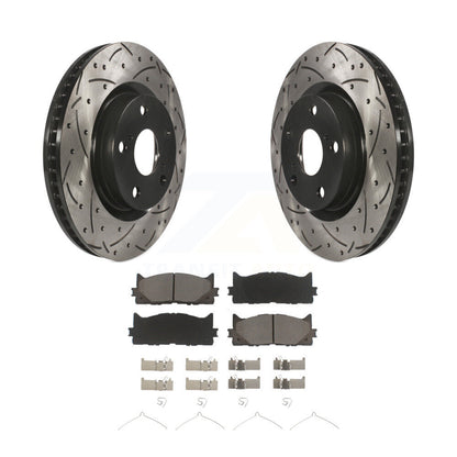 Drill Slot Brake Rotor Ceramic Pad Front Kit For Toyota Camry Lexus ES350 Avalon
