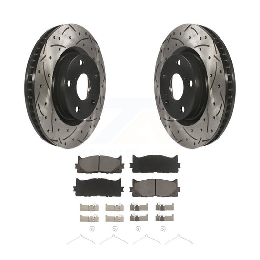 Drill Slot Brake Rotor Ceramic Pad Front Kit For Toyota Camry Lexus ES350 Avalon