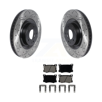 Drilled Slot Brake Rotors Ceramic Pad Front Kit For Hyundai Genesis G80 Kia K900