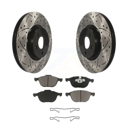 Coat Drill Slot Disc Brake Rotors Ceramic Pad Front Kit For Ford Transit Connect