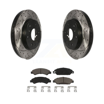 Drill Slot Brake Rotor Ceramic Pad Front Kit For Chevrolet Avalanche Cadillac XL