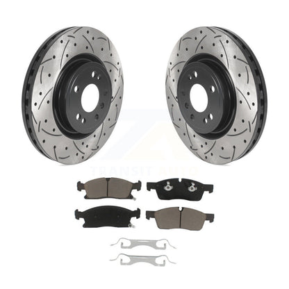 Drill Slot Disc Brake Rotor Ceramic Pad Front Kit For Mercedes-Benz ML350 GLE350