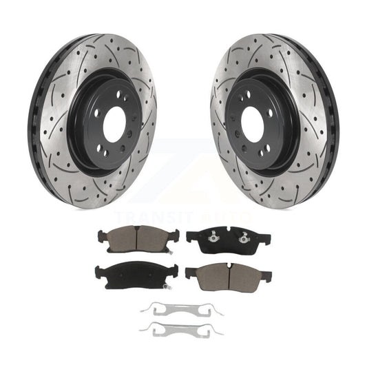 Drill Slot Disc Brake Rotor Ceramic Pad Front Kit For Mercedes-Benz ML350 GLE350