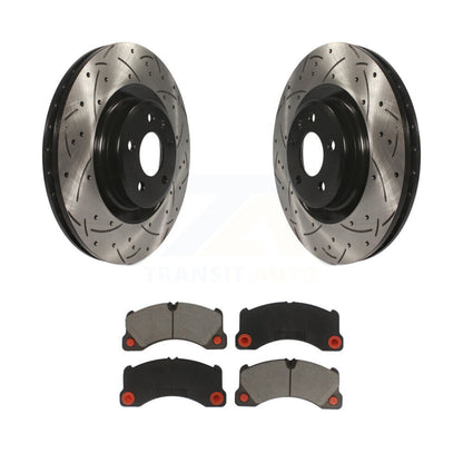 Drilled Slot Disc Brake Rotors Ceramic Pad Front Kit For 2017 Porsche Macan Base