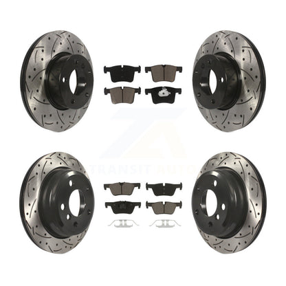 Drill Slot Disc Brake Rotors Ceramic Pad Front Rear Kit For BMW 320i xDrive 328d