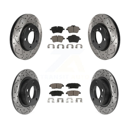 Drilled Slot Brake Rotor & Ceramic Pad Front Rear Kit For Mini Cooper Countryman