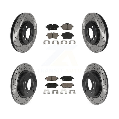 Drilled Slot Brake Rotor & Ceramic Pad Front Rear Kit For Mini Cooper Countryman