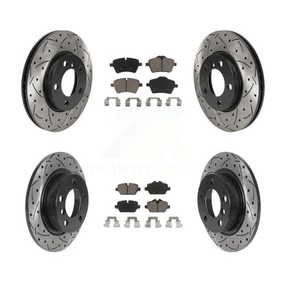 Drilled Slot Brake Rotor & Ceramic Pad Front Rear Kit For Mini Cooper Countryman
