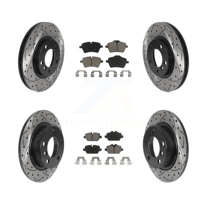 Drilled Slot Brake Rotor & Ceramic Pad Front Rear Kit For Mini Cooper Countryman