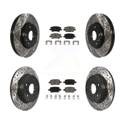 Coat Drill Slot Disc Brake Rotors Ceramic Pad Front Rear Kit For Chevrolet Cruze