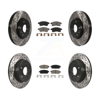 Drill Slot Disc Brake Rotor Ceramic Pad Front Rear Kit For Chevrolet Cruze Sonic