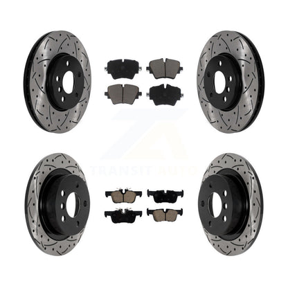 Drilled Slot Brake Rotor & Ceramic Pad Front Rear Kit For Mini Cooper Countryman