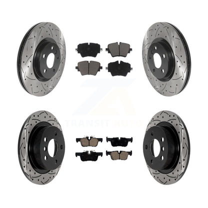 Drilled Slot Brake Rotor & Ceramic Pad Front Rear Kit For Mini Cooper Countryman