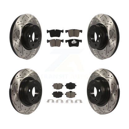 Drilled Slot Brake Rotor & Ceramic Pad Front Rear Kit For 2012 BMW X3 From 10 11