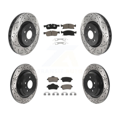 Drill Slot Brake Rotor Ceramic Pad Front Rear Kit For Mercedes-Benz ML350 GLE350