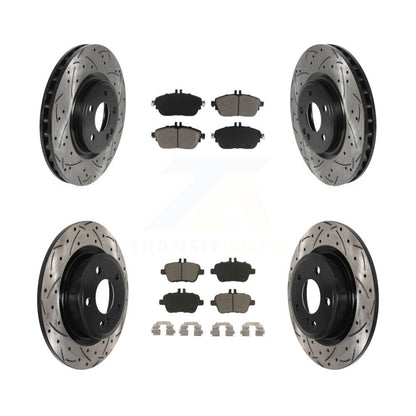 Drill Slot Brake Rotors Ceramic Pad Front Rear Kit For Mercedes-Benz GLA250 B250