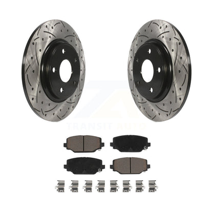 Drill Slot Brake Rotor Ceramic Pad Rear Kit For Dodge Grand Caravan Journey Town