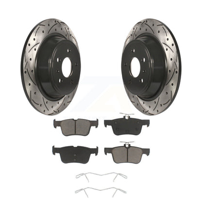 Drilled Slot Brake Rotor Ceramic Pad Rear Kit For Ford Escape Fusion Lincoln MKC