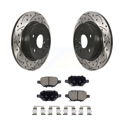 Drill Slot Disc Brake Rotor Ceramic Pad Rear Kit For Buick Encore Chevrolet Trax