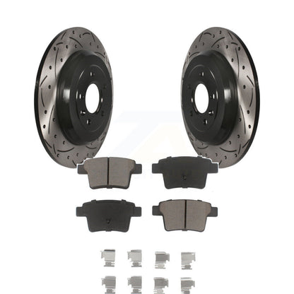 Drilled Slot Brake Rotors Ceramic Pad Rear Kit For Ford Five Hundred Freestyle X