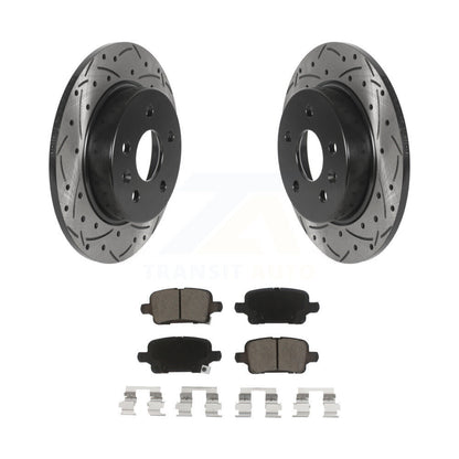 Drill Slot Brake Rotor Ceramic Pad Rear Kit For Chevrolet Cruze Bolt EV Volt EUV
