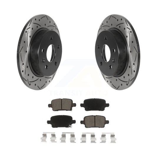 Drill Slot Brake Rotor Ceramic Pad Rear Kit For Chevrolet Cruze Bolt EV Volt EUV