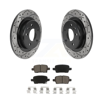 Drilled Slot Brake Rotors Ceramic Pad Rear Kit For Chevrolet Equinox GMC Terrain