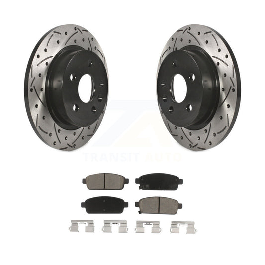 Drill Slot Brake Rotor Ceramic Pad Rear Kit For Chevrolet Cruze Trax Buick Sonic