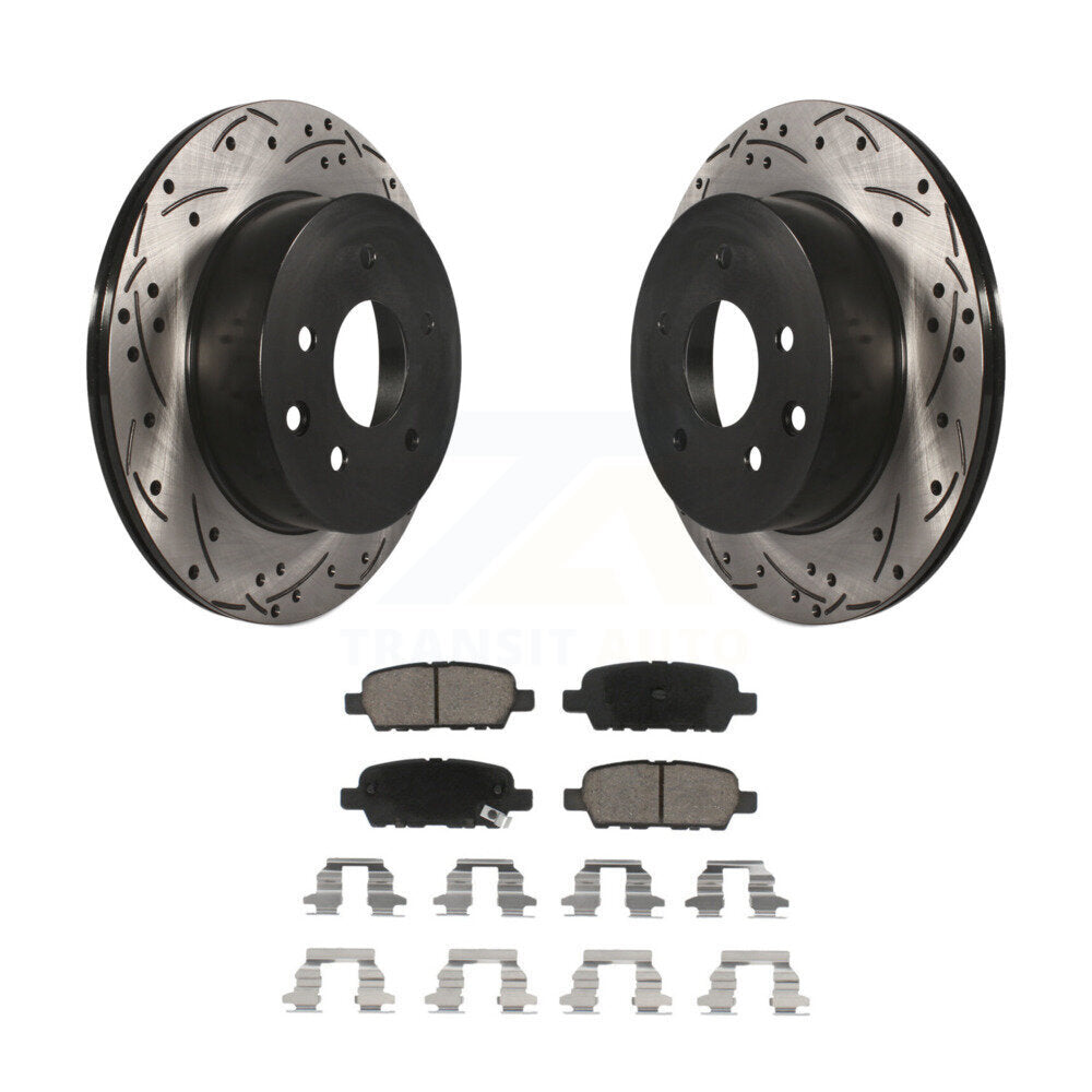 Drill Slot Brake Rotors Ceramic Pad Rear Kit For Nissan Rogue Sport Qashqai LEAF