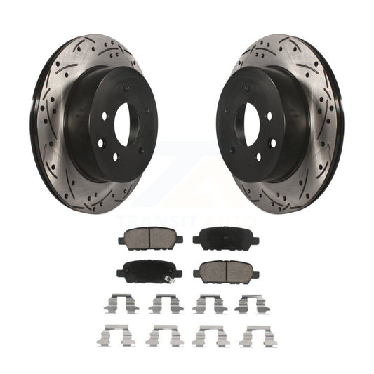 Drill Slot Brake Rotors Ceramic Pad Rear Kit For Nissan Rogue Sport Qashqai LEAF