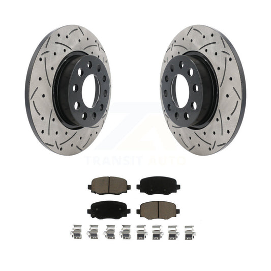 Drill Slot Brake Rotors Ceramic Pad Rear Kit For Jeep Renegade Dodge Hornet Fiat