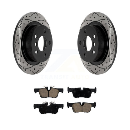 Drilled Slot Brake Rotor Ceramic Pad Rear Kit For Mini Cooper Countryman Clubman