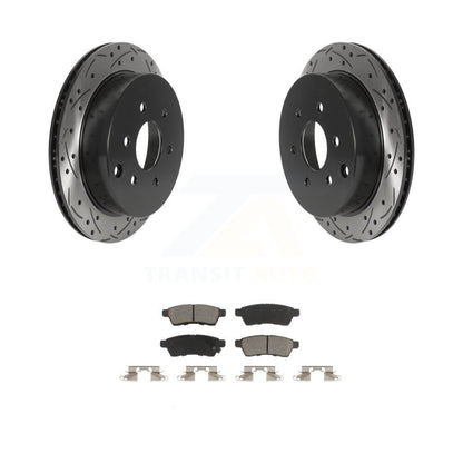 Drilled Slot Brake Rotors Ceramic Pad Rear Kit For Nissan Frontier Xterra Suzuki