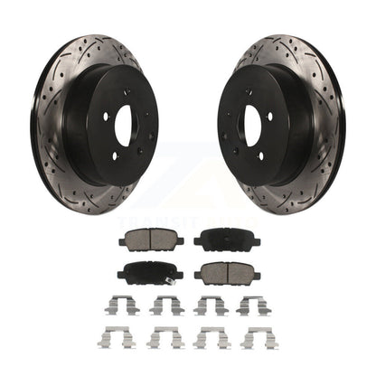 Drill Slot Brake Rotors Ceramic Pad Rear Kit For Nissan Murano INFINITI QX60 Q50