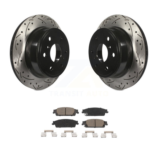 Drill Slot Brake Rotors Ceramic Pad Rear Kit For Chevrolet GMC Silverado 1500 XL