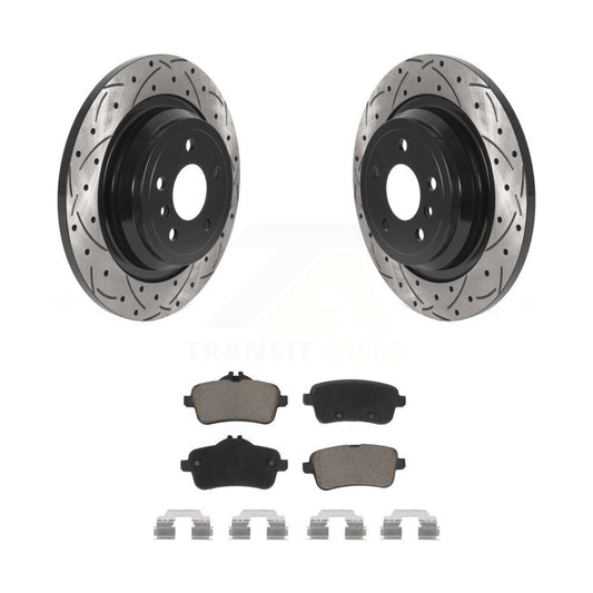 Drill Slot Brake Rotor Ceramic Pad Rear Kit For Mercedes-Benz ML350 GLE350 ML250