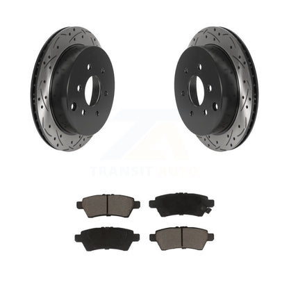 Drilled Slot Disc Brake Rotor & Ceramic Pad Rear Kit For 2006-2007 Nissan Xterra