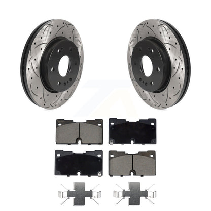 Drill Slot Brake Rotor Ceramic Pad Front Kit For GMC Chevrolet Silverado 1500 XL