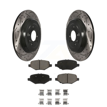 Drill Slot Brake Rotors Ceramic Pad Rear Kit For Ford Explorer Limited/Sport/XLT