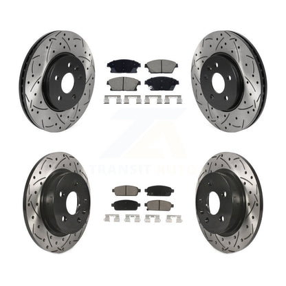 Drill Slot Disc Brake Rotors Ceramic Pad Front Rear Kit For Chevrolet Trax Buick