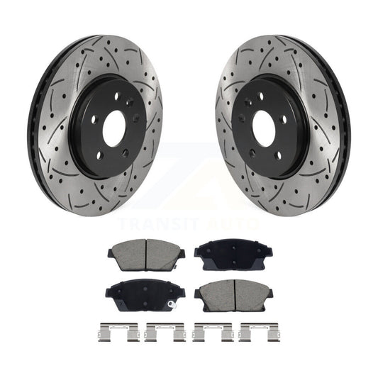 Drilled Slot Brake Rotor & Ceramic Pad Front Kit For Chevrolet Trax Buick Encore