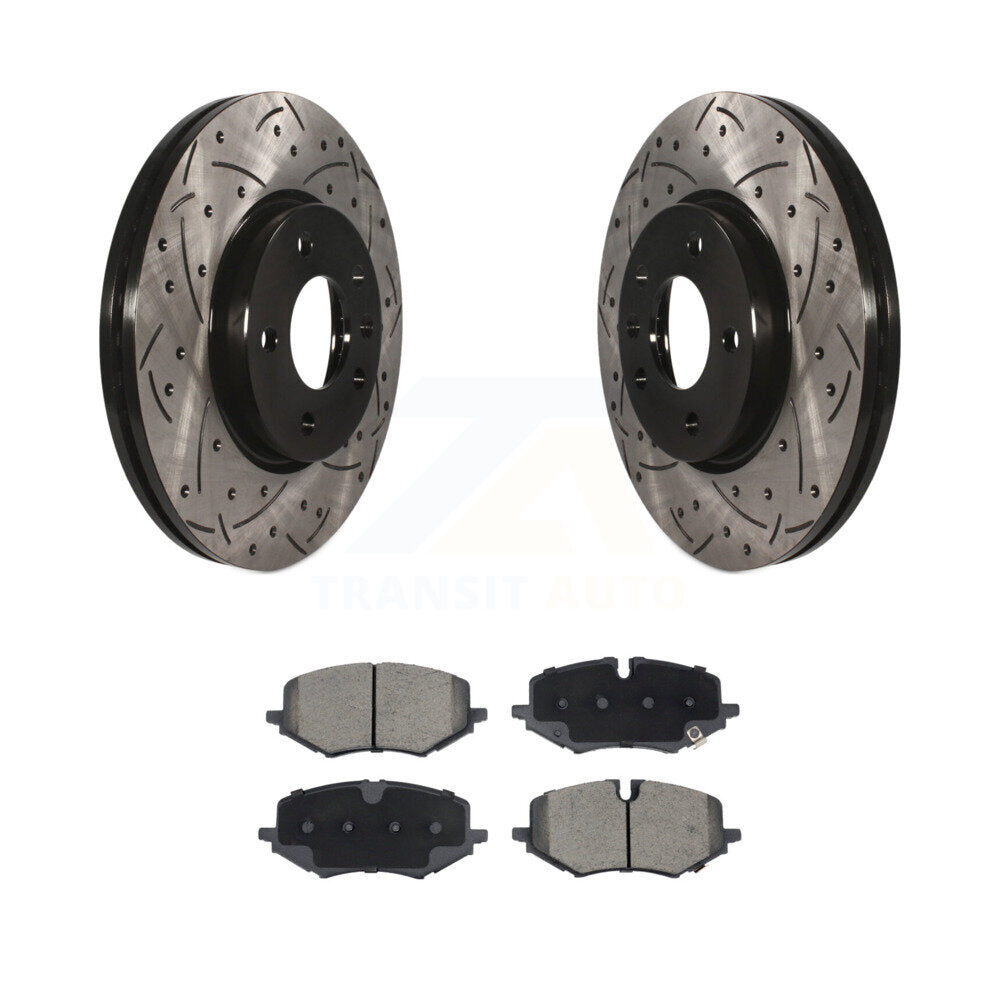 Drill Slot Brake Rotors Ceramic Pad Front Kit For Chevrolet Trailblazer Buick GX