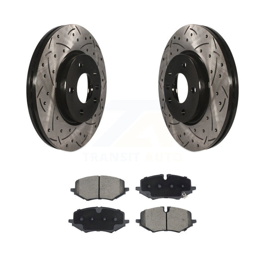 Drill Slot Brake Rotors Ceramic Pad Front Kit For Chevrolet Trailblazer Buick GX