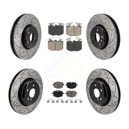 Brake Rotor Ceramic Pad Front Rear Kit (6Pc) For BMW iX 640i xDrive Gran Turismo