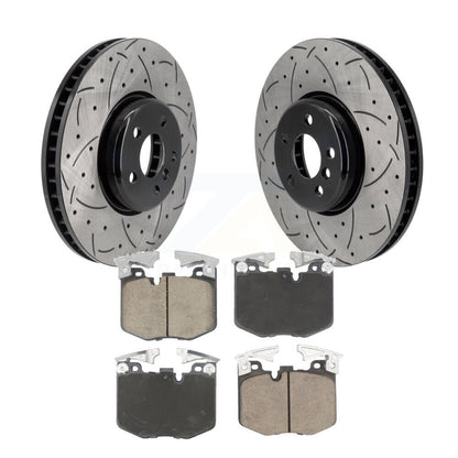 Drill Slot Brake Rotors Ceramic Pad Front Kit For BMW 330i xDrive X5 530i Toyota