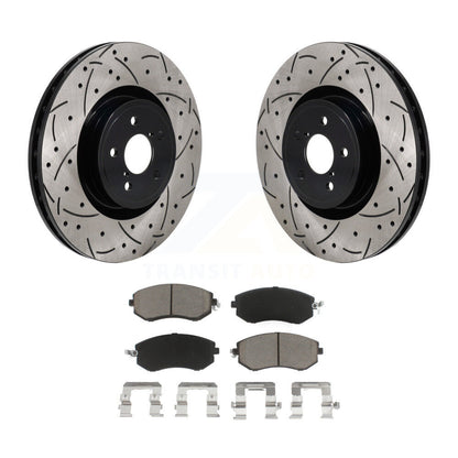 Drill Slot Brake Rotor Ceramic Pad Front Kit For 19 Toyota 86 With Brembo Brakes