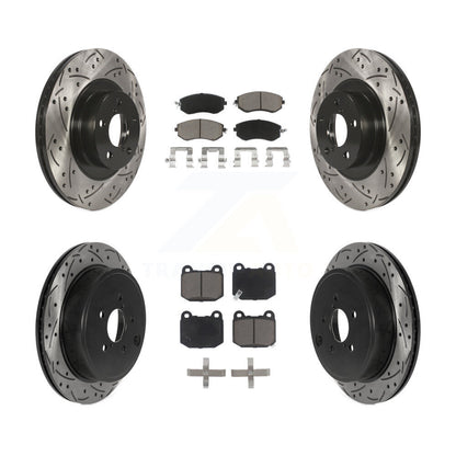 Drill Slot Brake Rotor Ceramic Pad Front Rear Kit For Subaru BRZ Limited/Premium