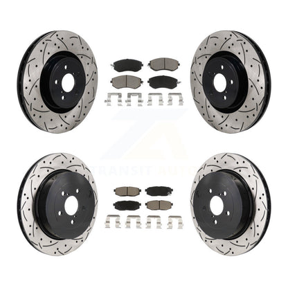 Drilled Slot Brake Rotor & Ceramic Pad Front Rear Kit For 2019 Toyota 86 Base/GT