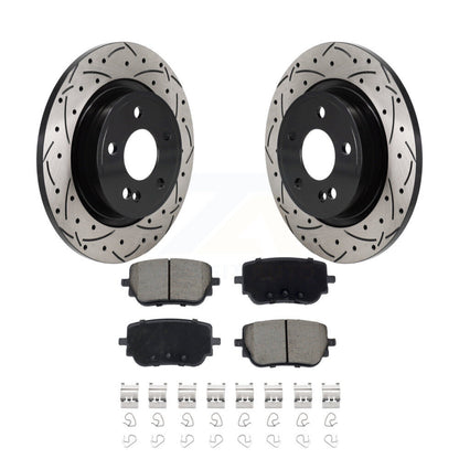 Coated Drilled Slot Disc Brake Rotor Ceramic Pad Rear Kit For Mercedes-Benz A220