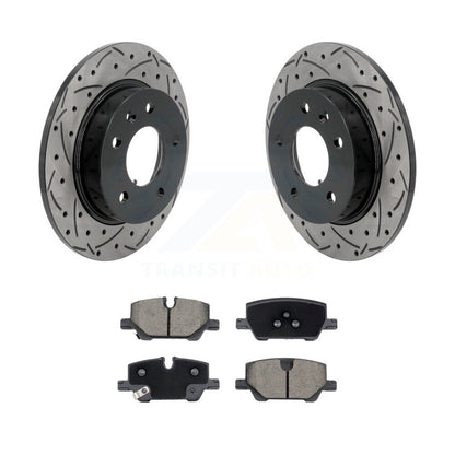 Drilled Slot Brake Rotor Ceramic Pad Rear Kit For Chevrolet Trailblazer Buick GX